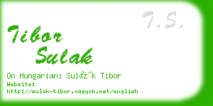 tibor sulak business card